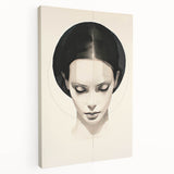 Modern Dining Room Wall Art – Monochrome Elegant Portrait Print