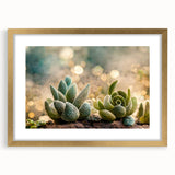 Serene Succulent Wall Art - Modern Botanical Canvas for Living Room