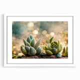 Serene Succulent Wall Art - Modern Botanical Canvas for Living Room