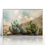 Serene Succulent Wall Art - Modern Botanical Canvas for Living Room