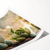 Serene Succulent Wall Art - Modern Botanical Canvas for Living Room