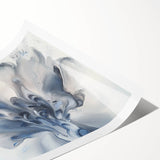 Abstract floral design rolled print featuring vibrant colors and intricate patterns, elegantly packaged in a protective cardboard tube, ideal for home decor.