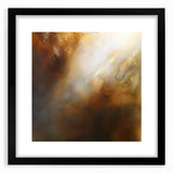 Modern Abstract Wall Art – Glowing Golden Brown Canvas Print