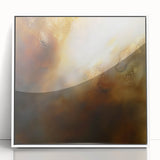 Modern Abstract Wall Art – Glowing Golden Brown Canvas Print