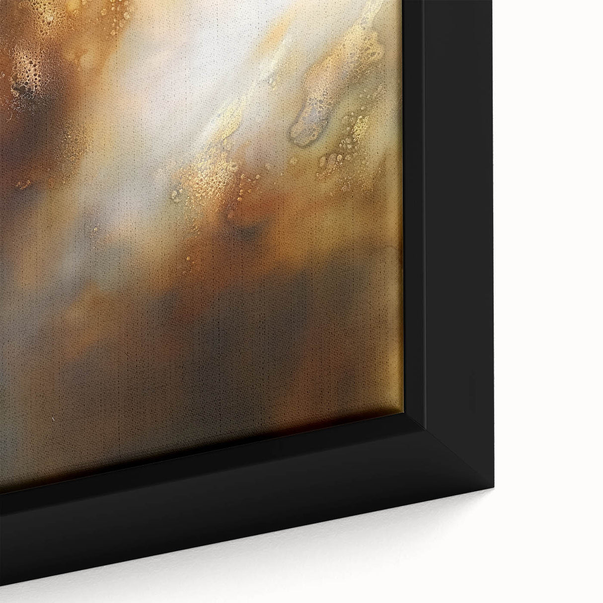 Modern Abstract Wall Art – Glowing Golden Brown Canvas Print