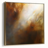Modern Abstract Wall Art – Glowing Golden Brown Canvas Print