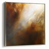 Modern Abstract Wall Art – Glowing Golden Brown Canvas Print