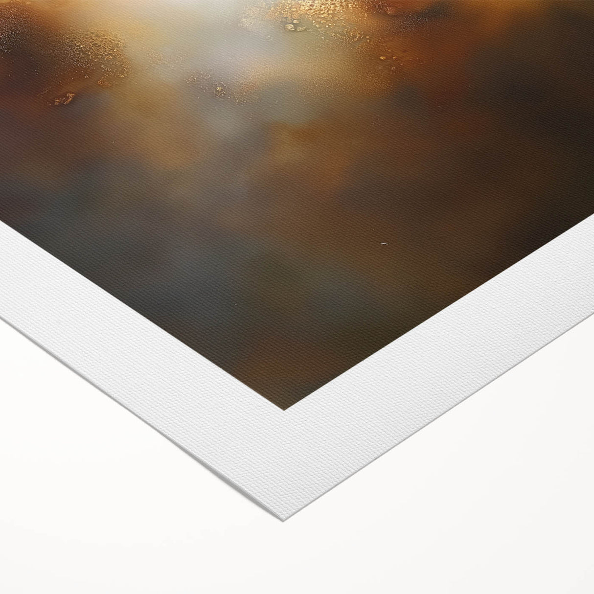 Modern Abstract Wall Art – Glowing Golden Brown Canvas Print
