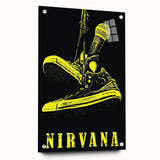 Nirvana Shoes & Microphone Poster - Retro Punk Art - Vintage Rock Print