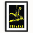 Nirvana Shoes & Microphone Poster - Retro Punk Art - Vintage Rock Print