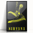 Nirvana Shoes & Microphone Poster - Retro Punk Art - Vintage Rock Print