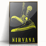 Nirvana Shoes & Microphone Poster - Retro Punk Art - Vintage Rock Print