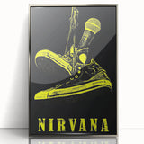 Nirvana Shoes & Microphone Poster - Retro Punk Art - Vintage Rock Print