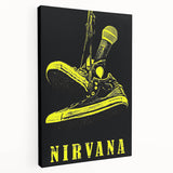 Nirvana Shoes & Microphone Poster - Retro Punk Art - Vintage Rock Print