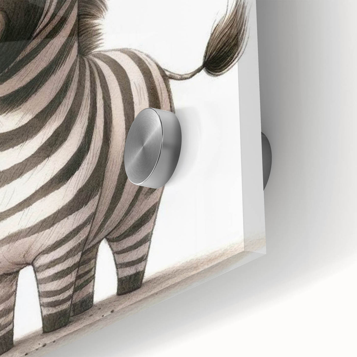 Adorable Zebra Girls Room Wall Art - Playful Nursery Animal Print