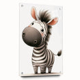 Adorable Zebra Girls Room Wall Art - Playful Nursery Animal Print