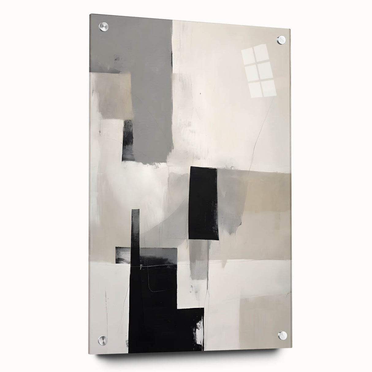 Framed Dining Room Prints – Minimalist Abstract Black & Gray Art