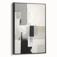 Framed Dining Room Prints – Minimalist Abstract Black & Gray Art