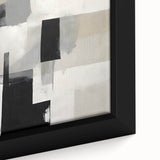 Framed Dining Room Prints – Minimalist Abstract Black & Gray Art