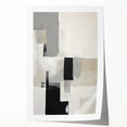 Framed Dining Room Prints – Minimalist Abstract Black & Gray Art