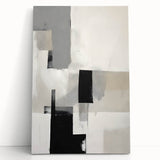 Framed Dining Room Prints – Minimalist Abstract Black & Gray Art