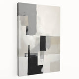 Framed Dining Room Prints – Minimalist Abstract Black & Gray Art