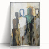 Abstract Figures Wall Art - Modern Canvas Print for Living Room