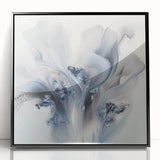 Framed acrylic artwork showcasing vibrant abstract floral designs with black accents, perfect for modern home decor. Ideal for adding a touch of elegance to any room.