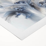 Abstract floral canvas art showcasing vibrant colors and intricate patterns, elegantly rolled for easy display and shipment. Perfect for modern home decor.