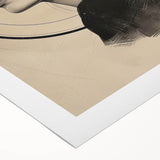 Abstract minimalist wall art on rolled canvas, showcasing soft pastel colors and geometric shapes, ideal for modern home decor or office settings.