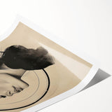 Abstract minimalist wall art print featuring soft pastel colors in a geometric design, rolled and packaged in a durable cardboard tube for easy shipping and storage. Perfect for modern home decor and art enthusiasts.