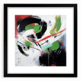 Contemporary Abstract Canvas – Bold Red and Green Wall Art Print