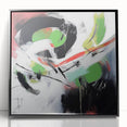 Contemporary Abstract Canvas – Bold Red and Green Wall Art Print
