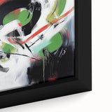 Contemporary Abstract Canvas – Bold Red and Green Wall Art Print