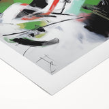 Contemporary Abstract Canvas – Bold Red and Green Wall Art Print