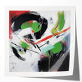 Contemporary Abstract Canvas – Bold Red and Green Wall Art Print