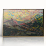 Expressionist Art Sunset in the Mountains - Modern Expressionism Wall Art