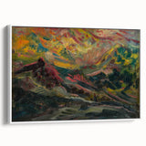 Expressionist Art Sunset in the Mountains - Modern Expressionism Wall Art
