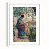 Impressionist Portrait - Madame Monet Embroidering by Claude Monet Art
