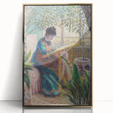 Impressionist Portrait - Madame Monet Embroidering by Claude Monet Art
