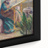 Impressionist Portrait - Madame Monet Embroidering by Claude Monet Art