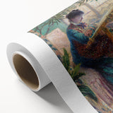 Impressionist Portrait - Madame Monet Embroidering by Claude Monet Art