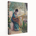 Impressionist Portrait - Madame Monet Embroidering by Claude Monet Art