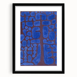 Abstract Modern Art in Rich Blues - Unique Contemporary Wall Decor