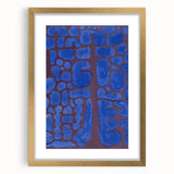 Abstract Modern Art in Rich Blues - Unique Contemporary Wall Decor