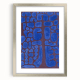 Abstract Modern Art in Rich Blues - Unique Contemporary Wall Decor