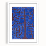 Abstract Modern Art in Rich Blues - Unique Contemporary Wall Decor