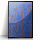 Abstract Modern Art in Rich Blues - Unique Contemporary Wall Decor