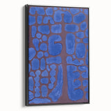 Abstract Modern Art in Rich Blues - Unique Contemporary Wall Decor