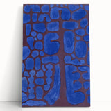Abstract Modern Art in Rich Blues - Unique Contemporary Wall Decor